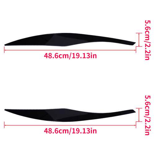 适用宝马3系E90E91320i330i2005-2012前大灯灯眉车贴外饰改装