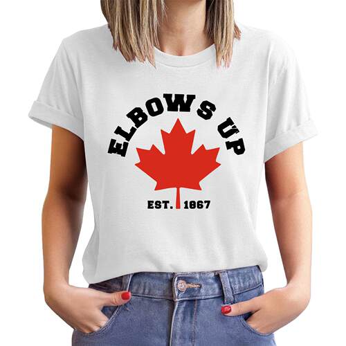 Women's T-shirt with printed color cotton on top