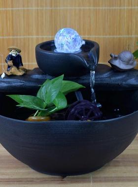 正品财源滚滚流陶瓷水开景喷泉风水轮球生招客厅玄关家居业财送礼