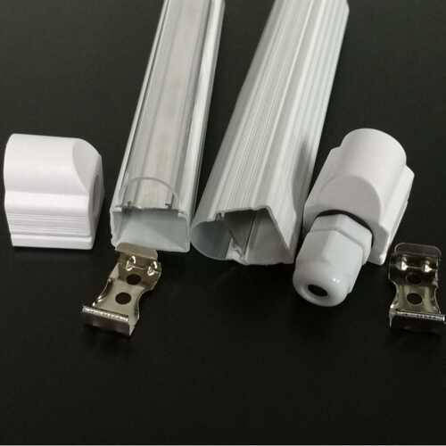 T5全塑一体化防水套件 10mm窄板设计 LED冰柜灯外壳 IP67防水