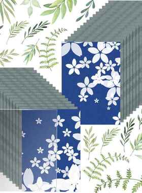 32Pcs蓝晒纸太阳打印纸 A5太阳感光艺术纸cyanotype paper