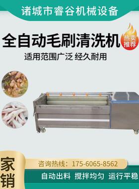 自动去鱼鳞机器商用洗鱼机鲢鱼鲤鱼清洗机毛辊清洗机现货发