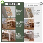 角书桌实木l书型用YWC拐角电脑桌家学习转桌子卧室梳妆台儿童柜一