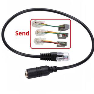 手机耳机连接线 耳塞转换头座机电话4P4C水晶头RJ9转接3.5MM圆孔