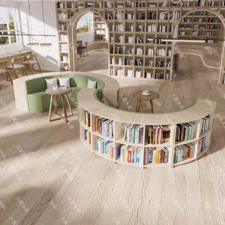 学校阅读室书柜沙发图书馆幼儿园公共休闲社区活动室可收纳沙发柜