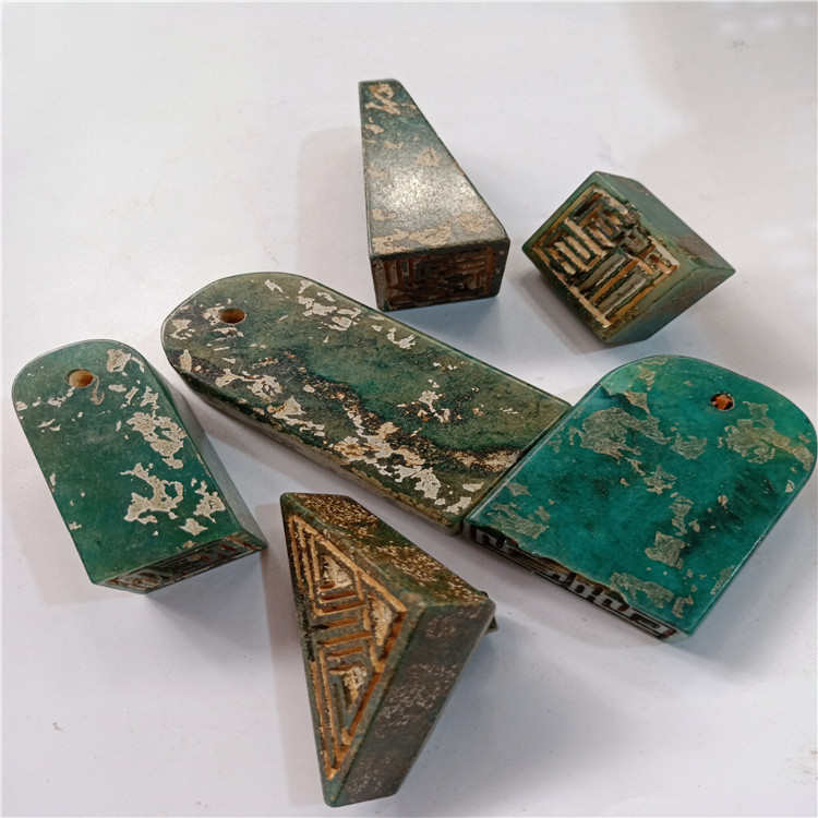供应仿古做旧工艺品岫玉印章古风仿古玉印章刻字印章批发