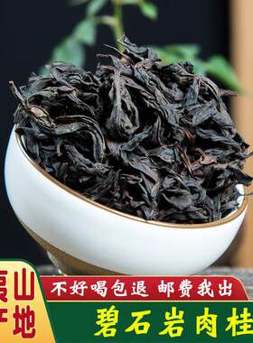 武夷山大红袍浓香桂皮辛辣味碧石岩肉桂茶碳焙乌龙茶散装茶叶