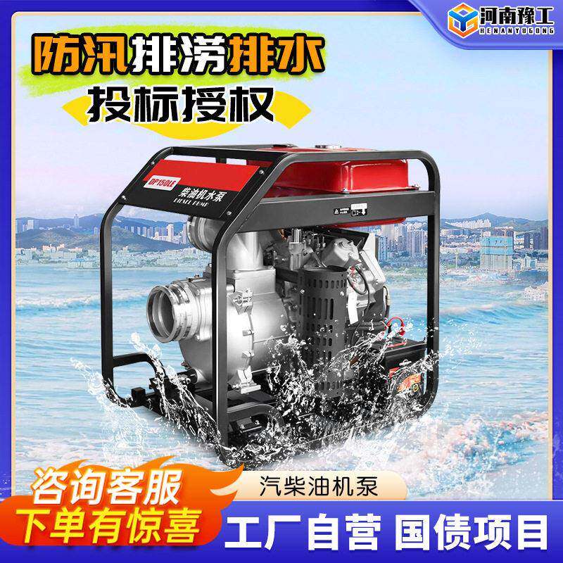 柴油机抽水泵防汛排涝国债项目大流量扬程抽水机汽油机抽水泵