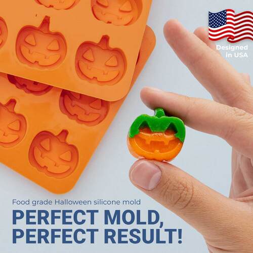 Silicone Halloween Molds Pumpkin Shaped Baking Freezing