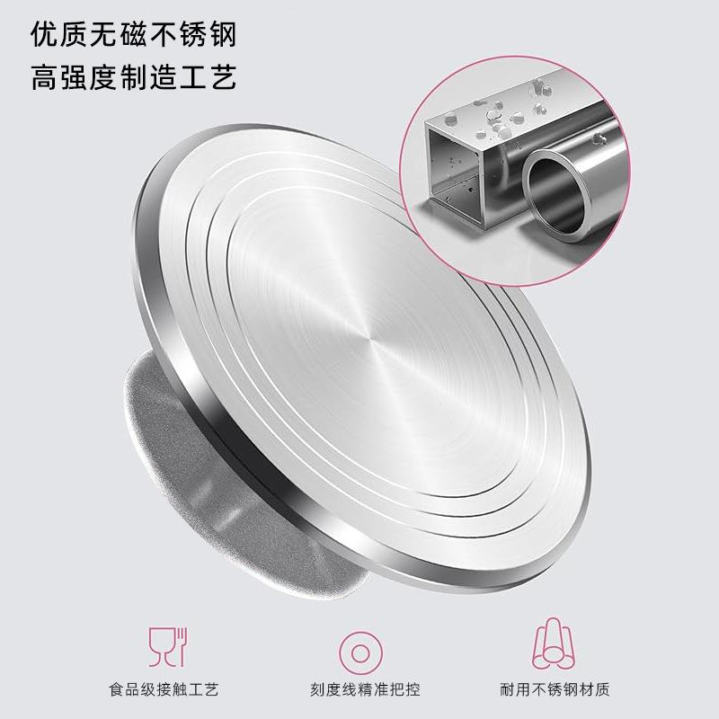 不锈钢盆栽展示台防锈坚固花卉修剪旋转台拍照展示转盘可调节花架