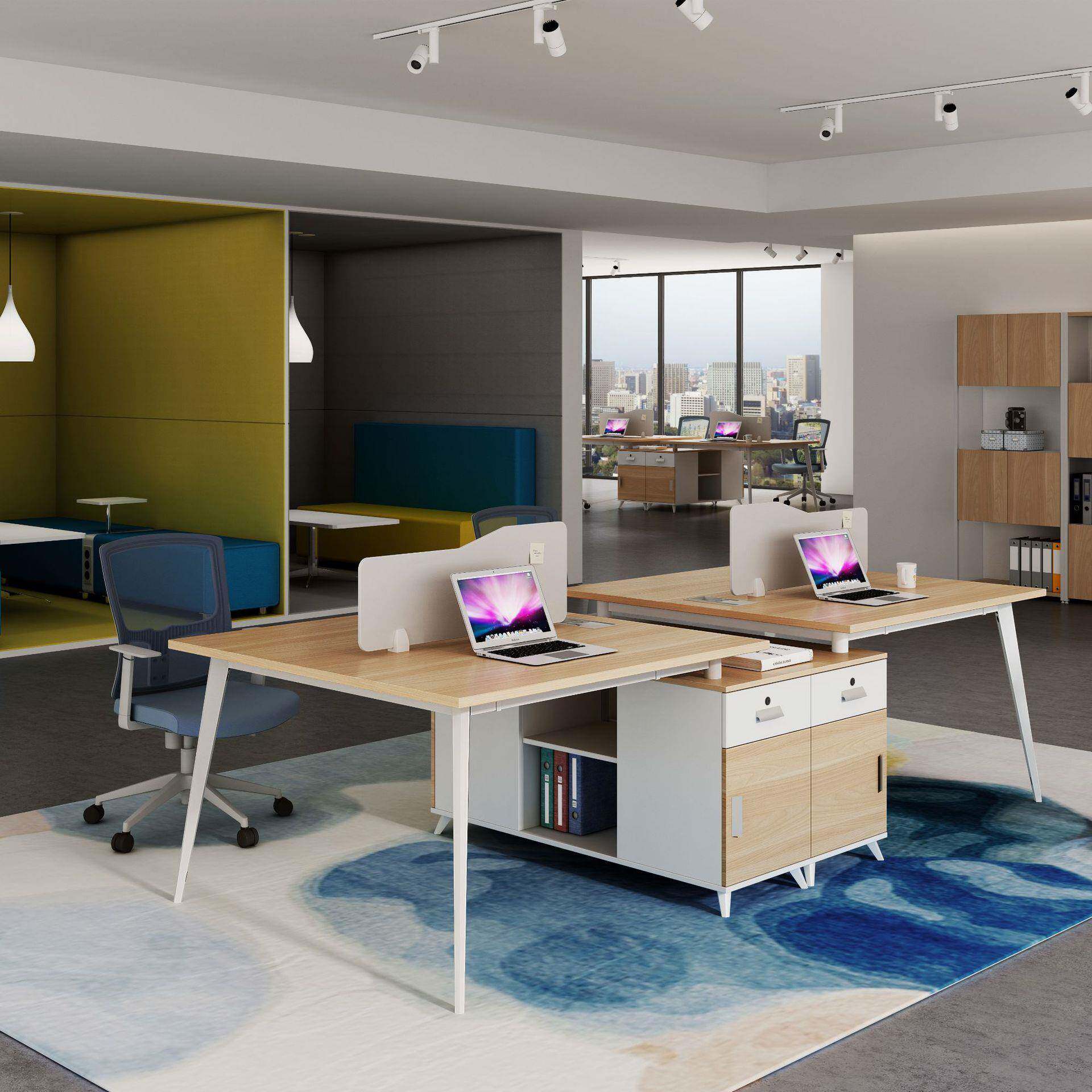 上海办公家具职员办公桌组合简约现代屏风卡位工作位四人员工桌