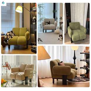 单人考拉沙发椅沙发法式 古风厅阳台休闲651复古懒椅计人设师客单