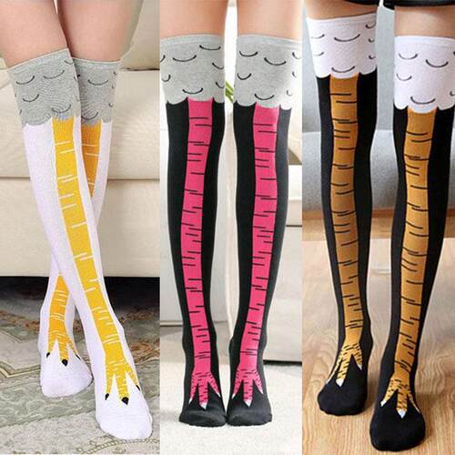 Funny Chicken Paws Feet Socks Women Personality Stovepipe St