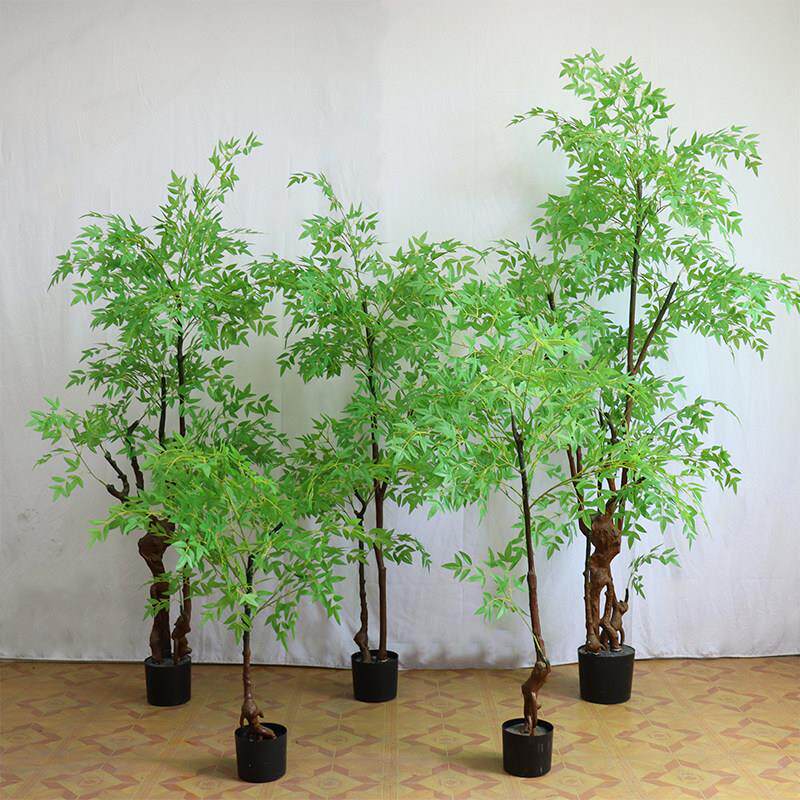 仿真植物南天竹落地盆栽室内装饰北欧风落地仿生植物摆件室内造景