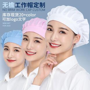 厨师做饭炒菜厨房帽子防掉头发防油烟家用女款时尚包头长发护士帽