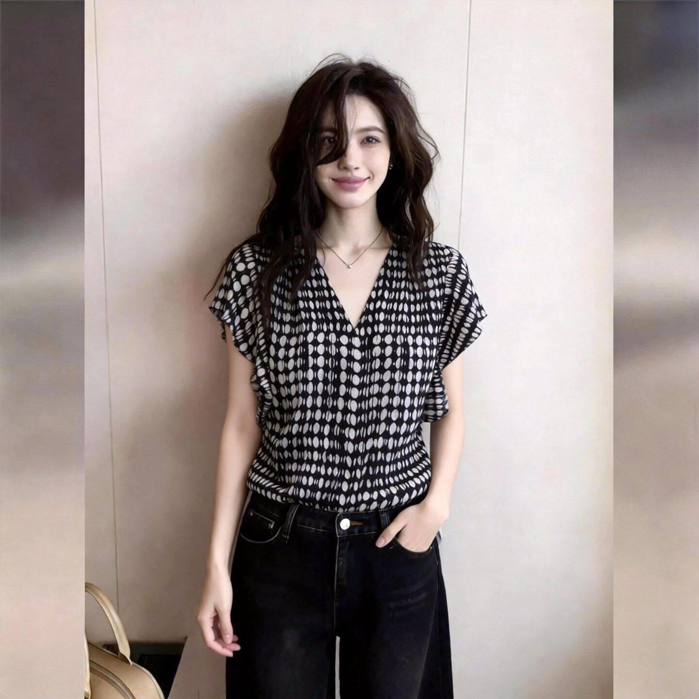 独特漂亮超好看衬衫上衣女春秋季新款法式设计感小众时尚气质短袖