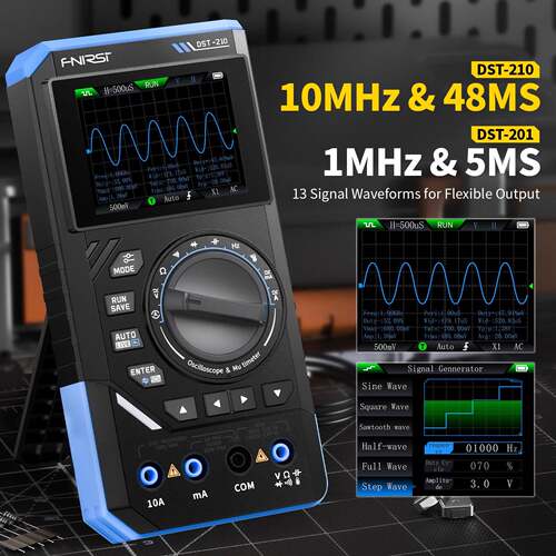 DST210三合一四位半数字万用表10M带宽示波器信号发生器