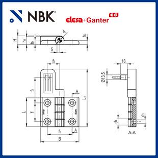 CFSQ ELESA 超级高科技聚合体厂家 带内置安全开关铰链 NBK