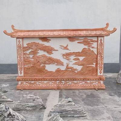 石雕影壁墙天然大理石照壁浮雕汉白玉壁画中式庭院别墅背景浮雕墙