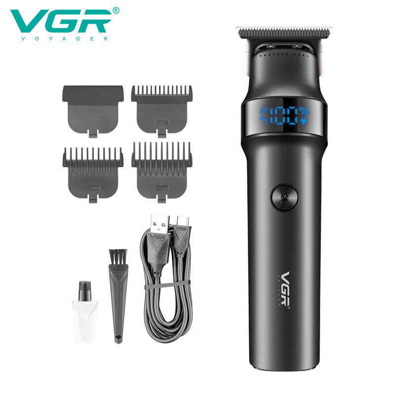 VGR 7小时超长续航电动推子液晶理髲器发廊专用雕刻电推剪VGR-987