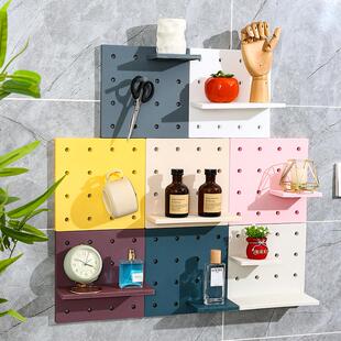 洞洞板置物架墙面免打孔厨房家用塑料卫生间挂钩配件壁挂