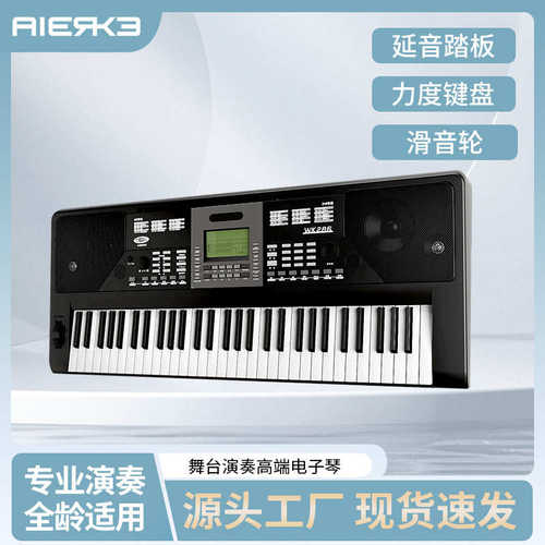 爱尔科WK286电子琴61键力度键成年幼师初学智能专业儿童考级演奏