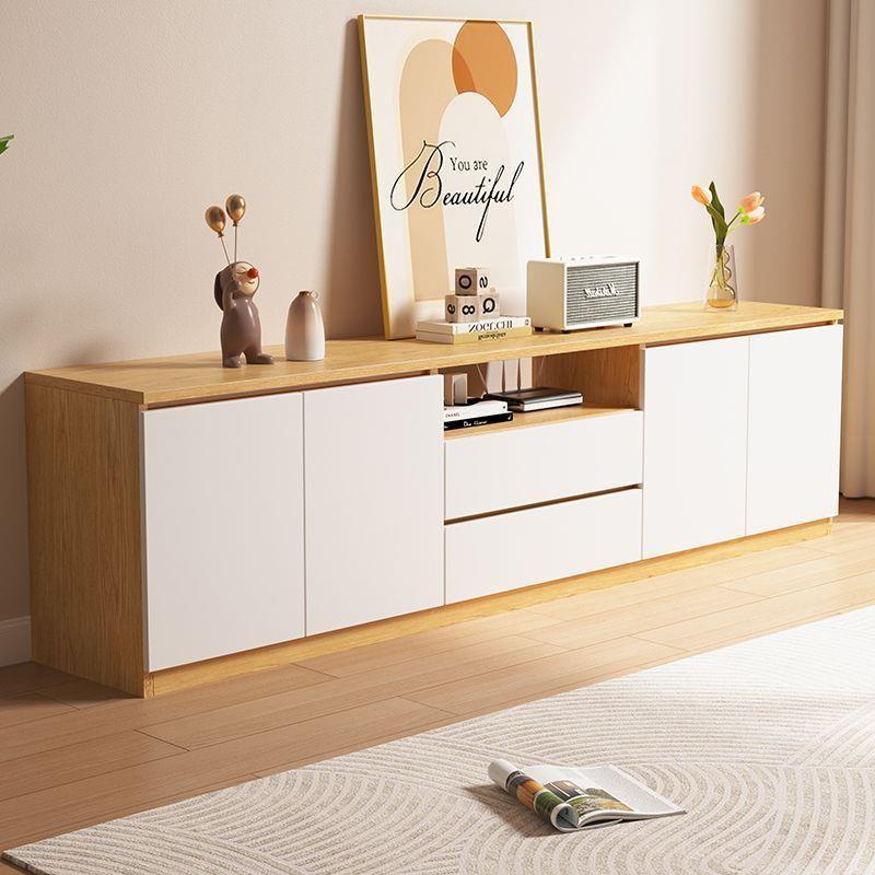 电视柜小户型窄小实木电视柜矮柜储物柜加高落地式现代简约客厅