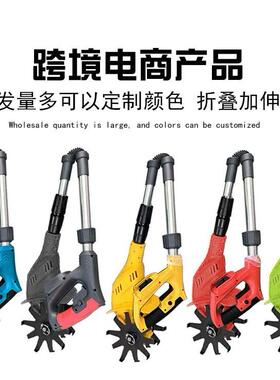 跨境手持款21V锂电微耕机松土农头用机翻土家用USX小电型动锄旋耕
