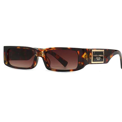 laLOGO Small Frame Square Sunglasses Men Women Leopard Retro