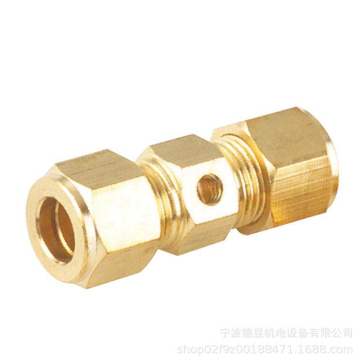 工厂直销卡园套式黄铜材料 套黄铜卡套式雾直接单孔喷头 卡艺喷雾