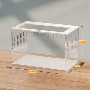 透气箱亚克宝宝笼子力饲养保暖透明墅金丝木笼仓鼠造景熊大号用品