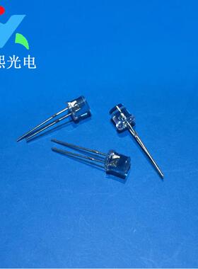 5MM平头直插灯珠短脚f5黄色led灯珠发光二极管