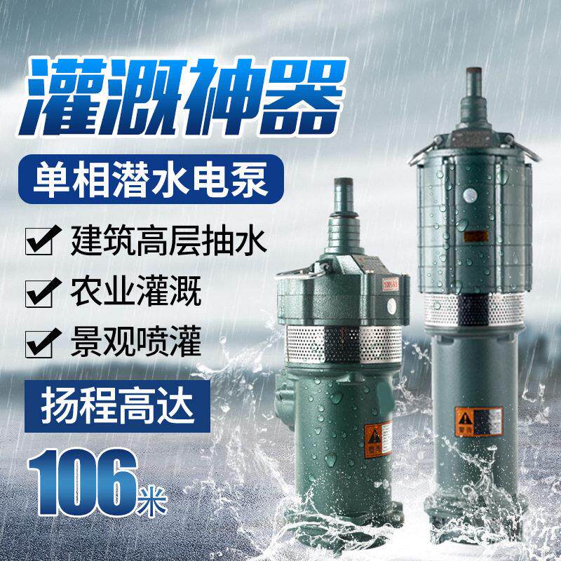 厂家清水多级潜水电泵农用扬程深井抽水泵220V小老鼠抽水机