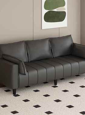 猫爪店皮简约免洗小户型厅公寓出租屋理FUY客发人双人三拼色沙发