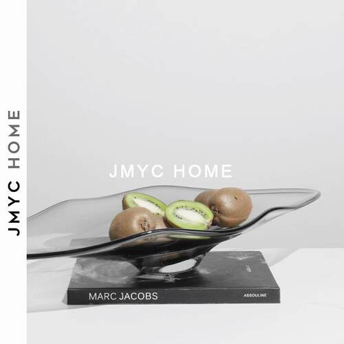 轻奢餐厅吧台桌面玻璃水果托盘摆件装饰品样板间客厅桌面茶几摆设