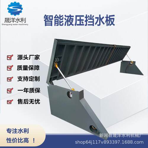 液压升降智能挡水门手电两用防汛防洪挡水板液压防汛防洪挡水板