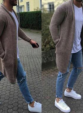Sweater men's sub sweater long sleeved plus size cardigan