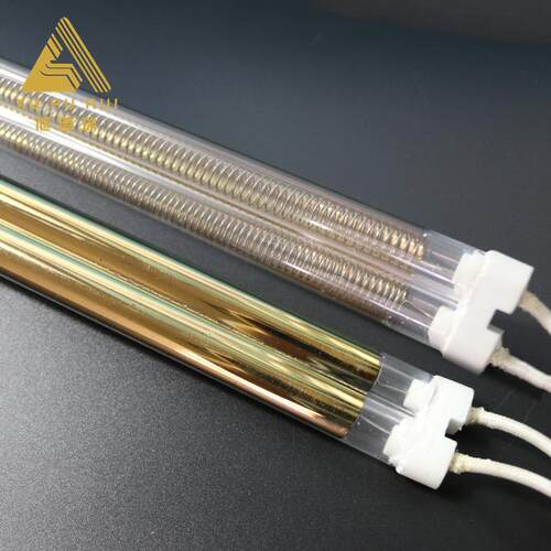 中波红外线双管半镀金红外线工业加热灯700w220v300mm规格可定