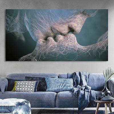 Black Canvas Painting Abstract Home Bedroom Decoration Wall