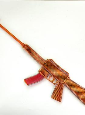 【M416】冲锋枪模型金属模型泰国铝丝工艺品 家居摆件