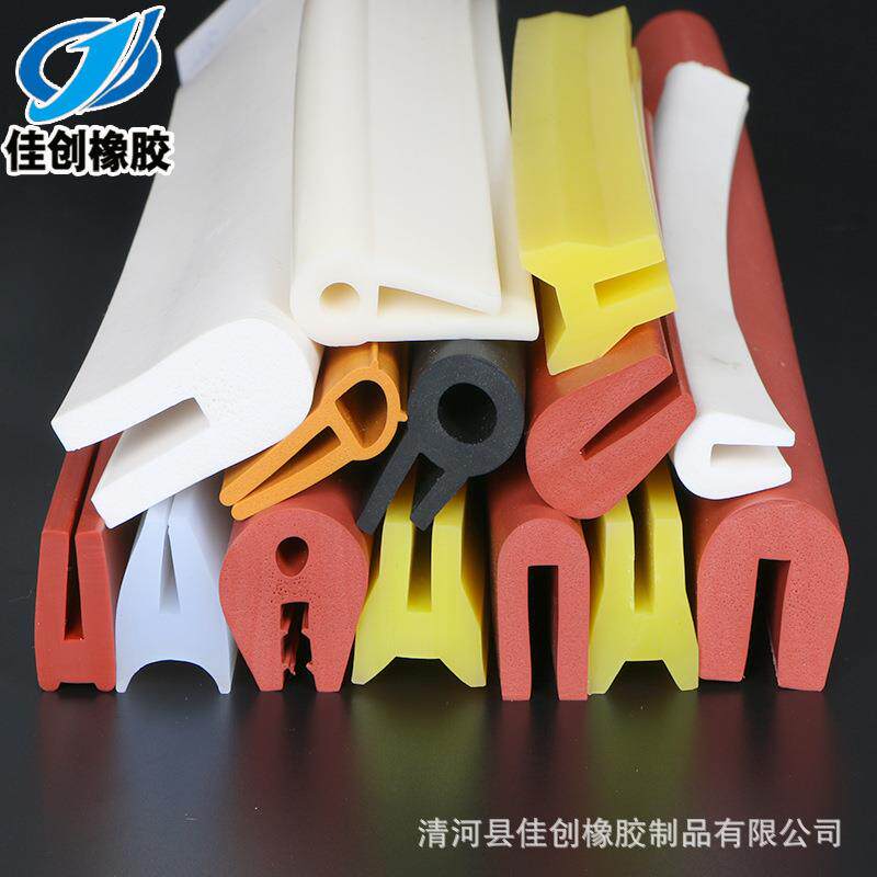 耐高温硅胶发泡u形橡胶条 除尘器防撞密封耐老化一口包边条