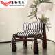 棒球椅北欧家用客厅单人复古沙发椅 设计师民宿样板间实木休闲椅
