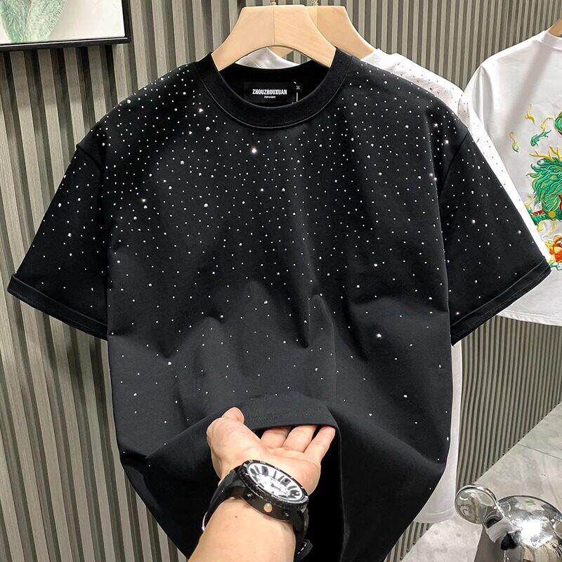 Home Daily 好品质不可错过！轻奢潮牌网红爆款小众烫钻圆领T恤男