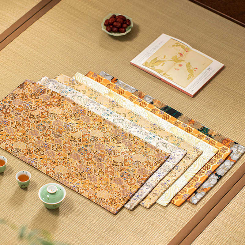 禅艺堂西阵织双面干泡茶席垫茶垫大尺寸香道席中式禅意复古茶道