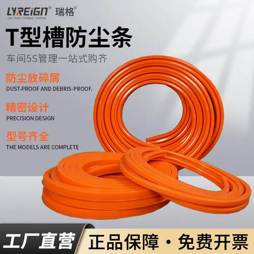 LYREIGN瑞格加工中心机床T型槽平板防碎屑密封条防尘条密封件