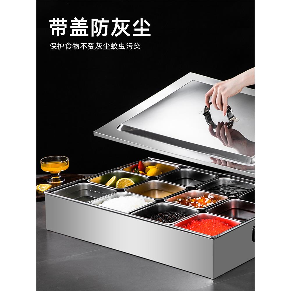 RKT4商用厨调料酒盒不锈钢味罐组合OOF套装调摆摊饭店食堂店房佐