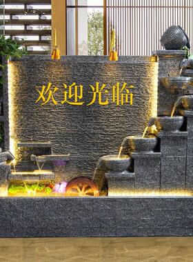 水幕墙流水墙屏风循环水景观摆件水帘墙隔断户外庭院鱼池背景墙
