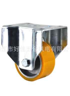 产品100X50mm欧洲款重型定向铝芯聚氨脂PU脚轮