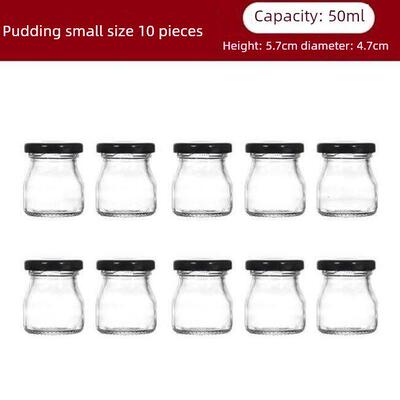 10个独立玻璃瓶，小瓶50ml， 75ml， 100ml密封罐