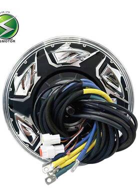 QSMOTOR12寸五代3000W瓦片40H碟刹七线18轴48V-96V电摩电机